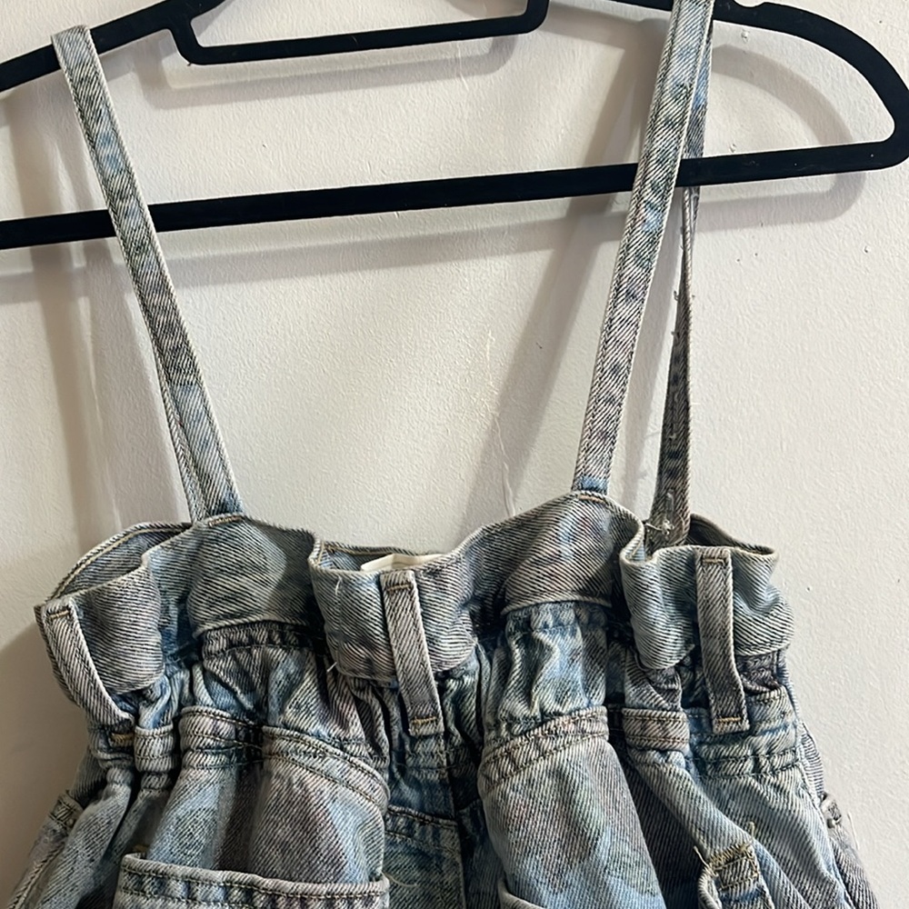 Ganni x Levi’s Cinched Floral Print Denim Midi Dress Size XXS - Picture 11 of 13